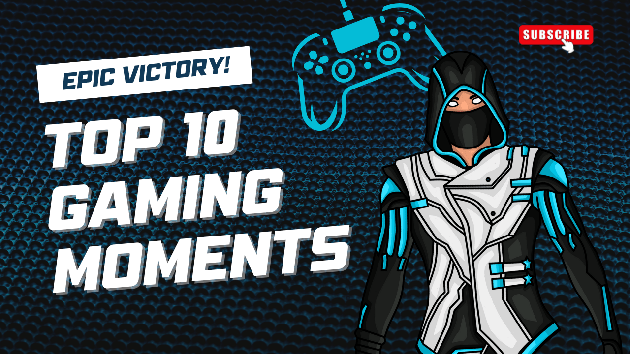 Black Blue Geometric Modern Top 10 Gaming Moments Youtube Thumbnail online earn money without investment(in Pakistan)